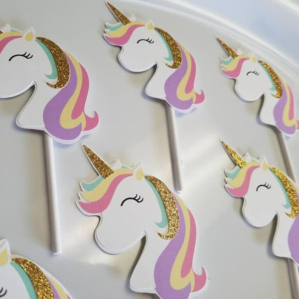 Unicorn cupcake toppers/ Unicorn Birthday/ Unicorn party decorations, Unicorn party, Unicorn Birthday