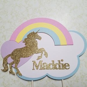 Unicorn cake topper,  Unicorn decorations, Unicorn party, Unicorn highchair banner, Unicorn party, Unicorn birthday