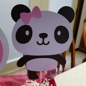 Panda Its a girl centerpiece, panda bear baby shower, panda bear centerpiece, It's a girl centerpiece, its a boy decoration, image 2