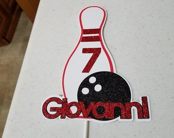 Bowling birthday cake topper, bowling pin cupcake toppers, bowling pin cupcake, Bowling party, Bowling ball party decorations, bowling party