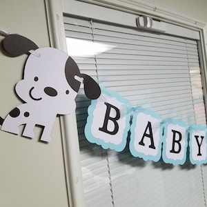 Puppy banner, puppy birthday party, puppy highchair banner, puppy party package, puppy party decorations, dog centerpiece, dog party image 1