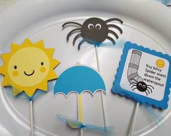 Itsy Bitsy Spider centerpiece. Itsy Bitsy Spider Photo memory Banner, Itsy Bitsy Spider birthday, Itsy Bitsy spider baby shower