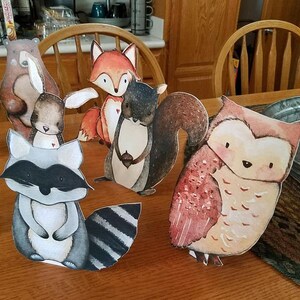 Woodland centerpiece, woodland party decorations, woodland fox  baby shower, woodland bear, woodland deer, woodland racoon, woodland rabbit
