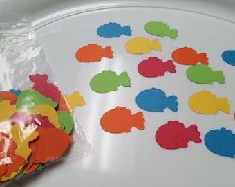 Fish confetti, fish party decorations, fish birthday party, fish birthday,  confetti, jumbo confetti table scatter