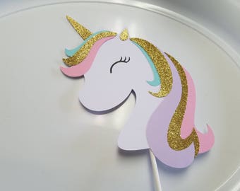 Unicorn cake topper, Unicorn birthday banner, Unicorn pary decorations, Unicorn party, Unicorn