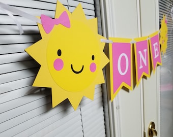 Sunshine one banner, Sun highchair banner, You are my sunshine banner, sunshine centerpiece, you are my sunshine birthday party