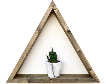 Triangle Shelf - Geometric Shelf - Plant Shelf - Crystal Shelf - Wall Shelf - Shelf - Triangle Shelves - Shelves - Wall Decor