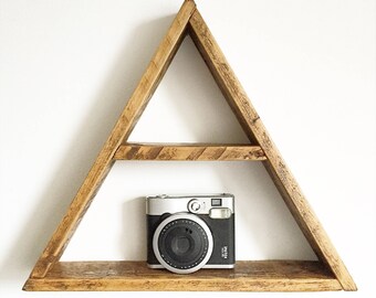 Triangle Shelf - Geometric Shelf - Plant Shelf - Crystal Shelf - Wall Shelf - Triangle Shelves - Shelves - Wall Decor - Floating Shelf