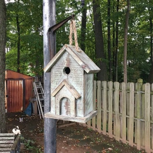 Beautifully Made Single Family Rustic Bird House Made from Repurposed Barn Wood To Mount or Hang