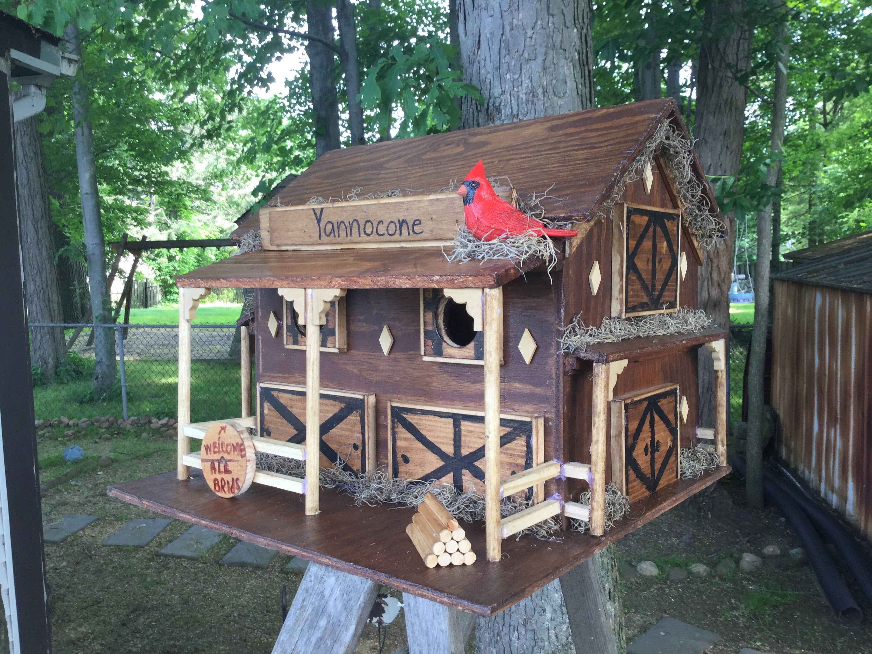 Beautiful Handmade Large Rustic Barn Style Birdhouse Made with Etsy