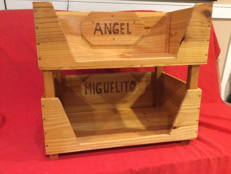 Handmade Wooden Pet Beds Made With Reclaimed Wine Crates