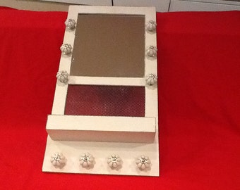 Handmade Jewlery Rack wall Mounted an Mirrored