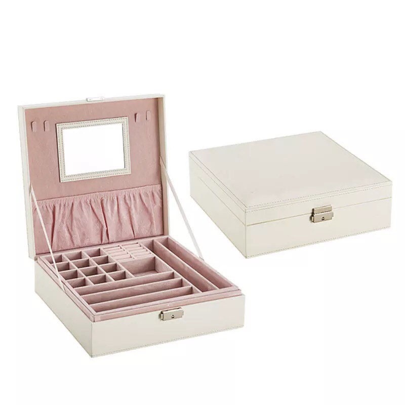 CLAUDIA Large Luxury Jewellery Box with two trays Wedding | Etsy