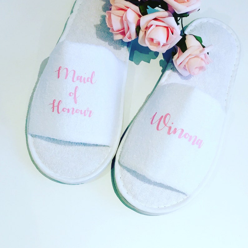 personalised wedding slippers