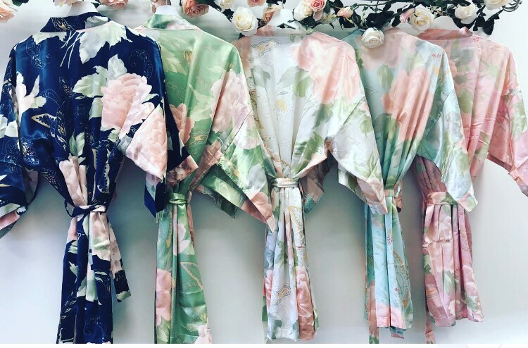 KIRSTY NON PERSONALISED satin bridal robes, bridal robe, satin brides…