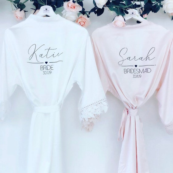 personalised wedding robes