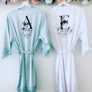 personalised wedding robes