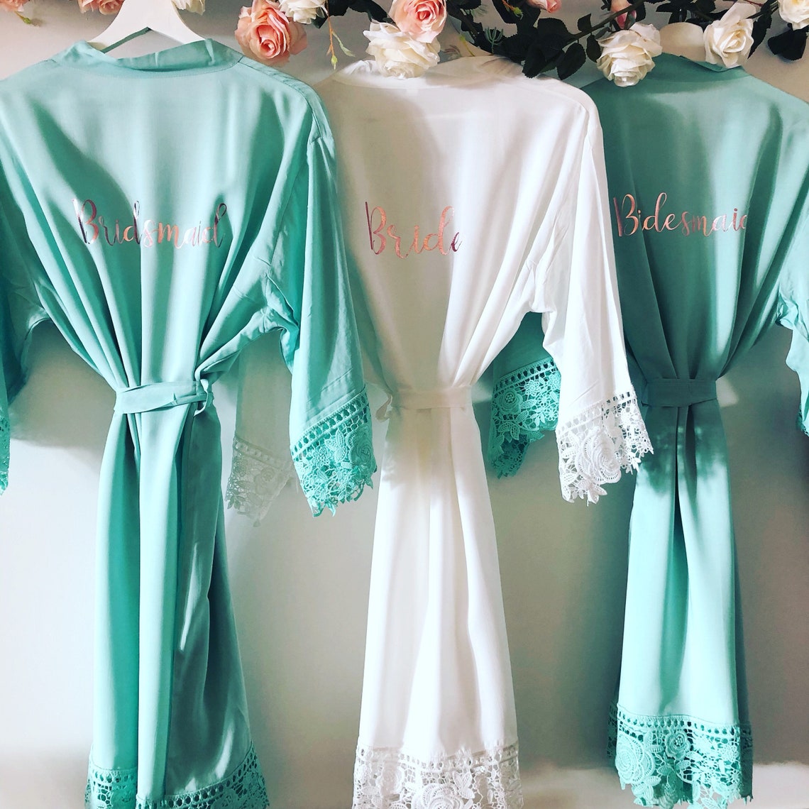 GRACE Lace cotton bridal robes bridal robe lace cotton Etsy