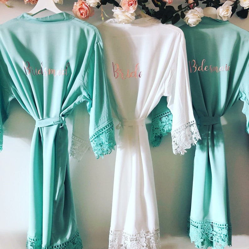 GRACE Lace Cotton Bridal Robes Bridal Robe Lace Cotton Etsy