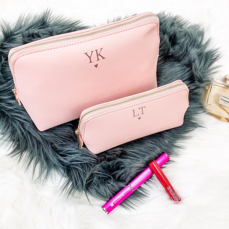 DARCIE Personalised Makeup Bag With Initials Custom Monogram Etsy UK