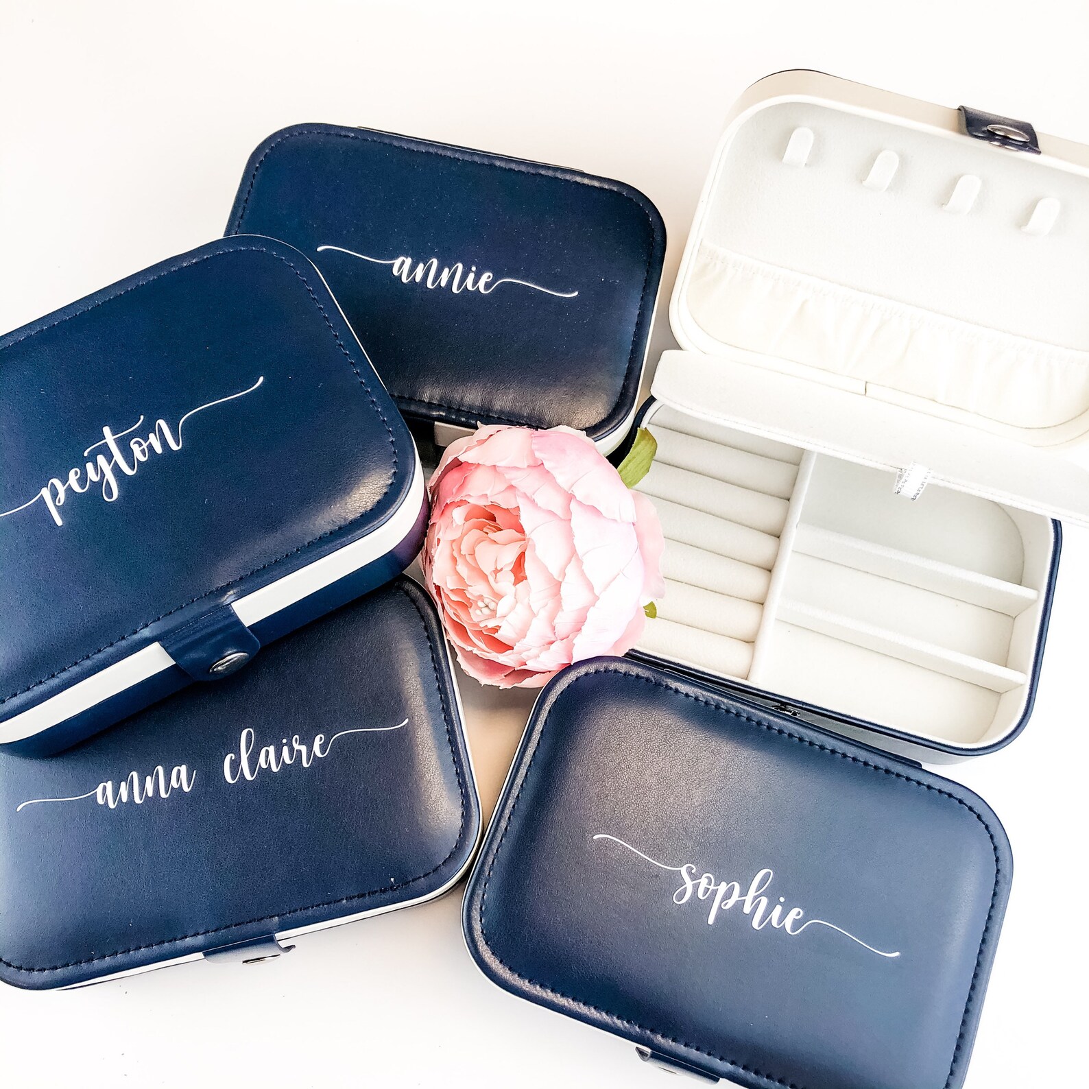 ZARA Personalised Travel Jewellery Box with names name Etsy