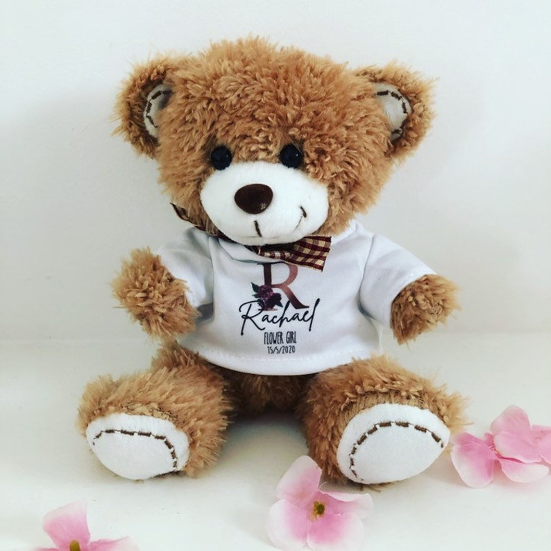 rose gold stuffed teddy bear