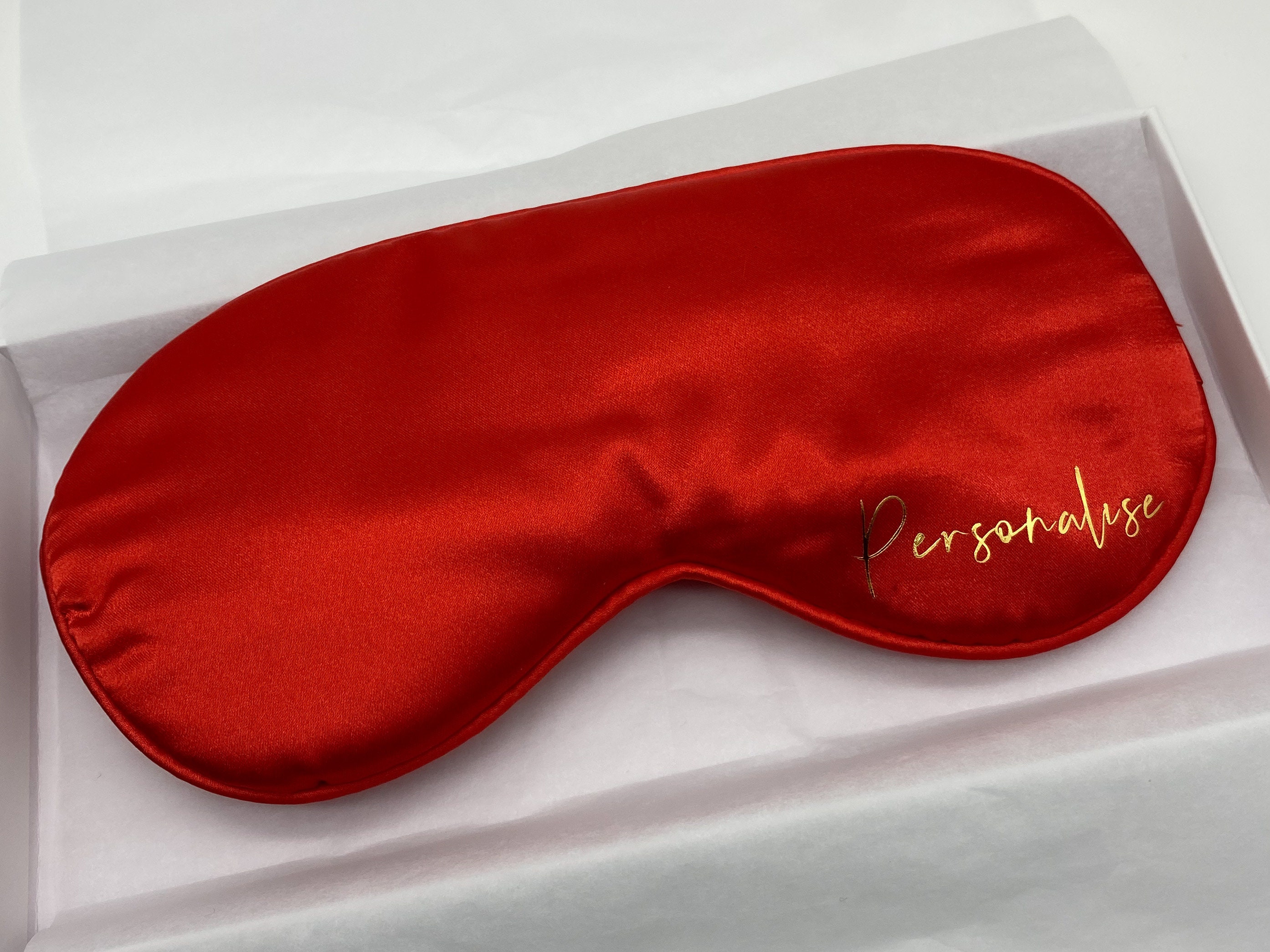 Personalised Satin sleep mask Red Etsy
