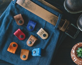 leather cord organizer earbud holder leather cable organizer earphone holder headphone holder leather cable holder leather cord holder