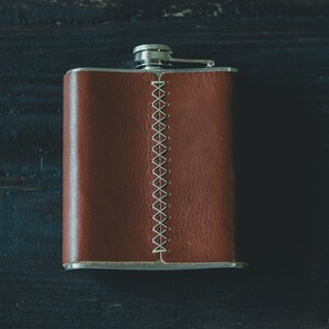 Custom Leather Flask for Men Personalized Flask for Men Leather Hip ...