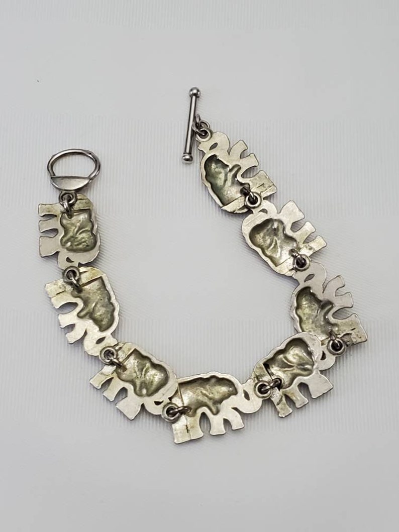 Elephant Link Toggle Bracelet Walking Elephant