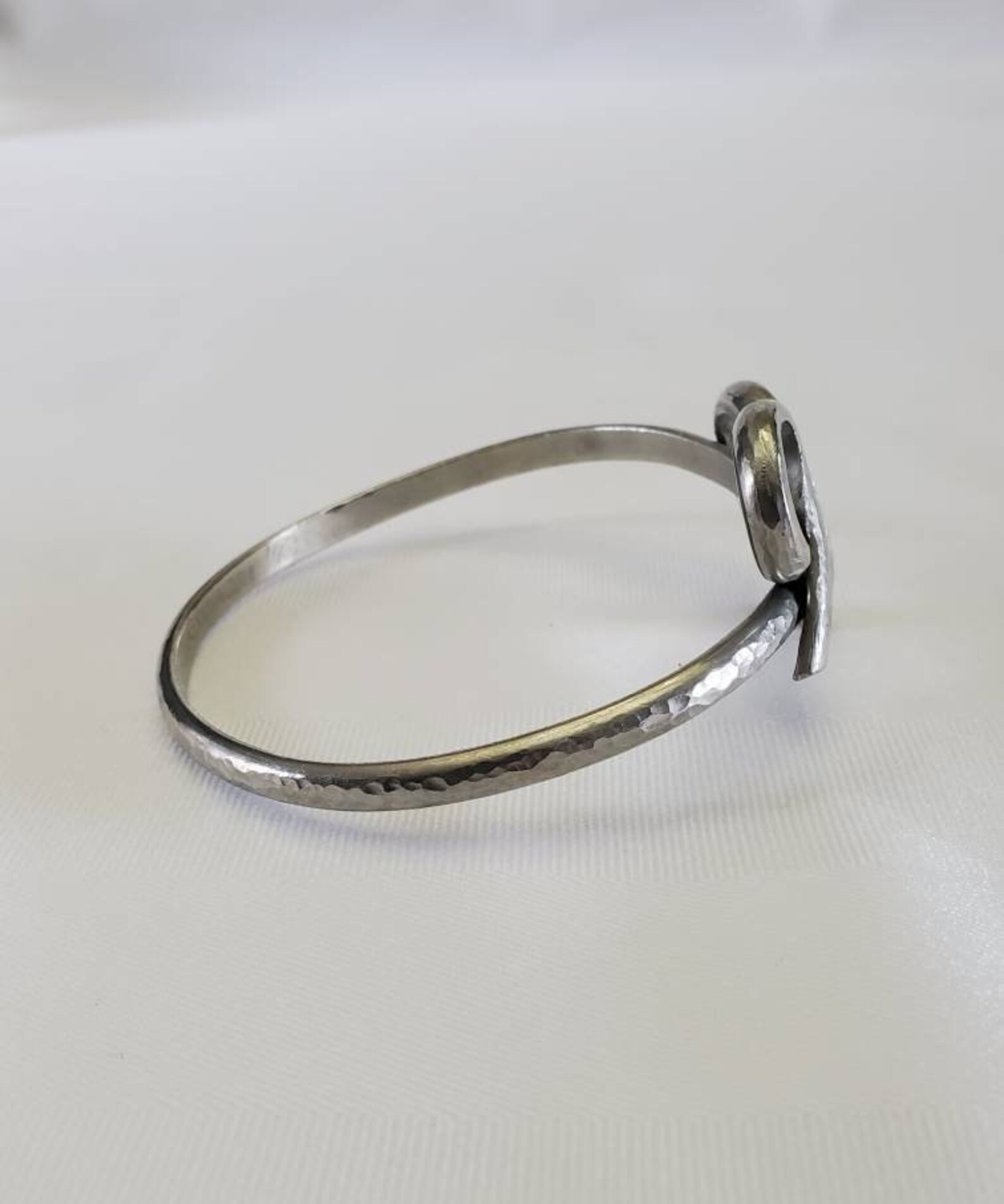 Pewter Bow Bangle Bracelet Pewter Bangle Pewter Jewelry Etsy