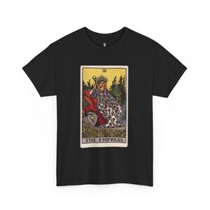 The Empress Tarot Card | Unisex Heavy Cotton Tee | Goth Mystic Psychic Fortune Teller Gift, Halloween, Occult Clothing.