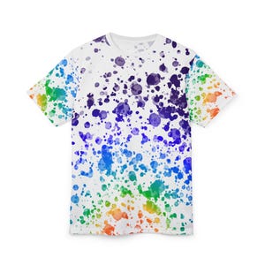 Colorful Splash Design by Emay Ayche! Unisex Tee, Trendy Graphic T-shirt, Artistic Casual Wear, Summer Style, Gift for Art Lovers