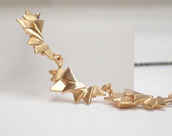 Gold Geometric Triangle Necklace