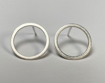 Silver Circle Earrings