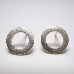 Thick Circle Silver Studs