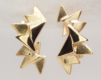 Gold Geometrische Dreieck Ohrringe