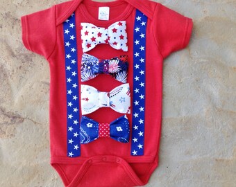 red white and blue baby boy clothes