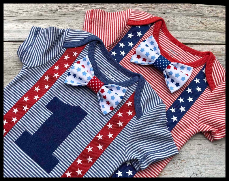baby boy red white and blue outfit