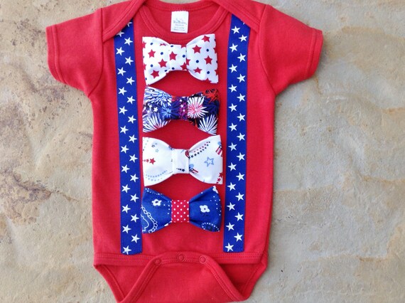 baby boy red white and blue outfit