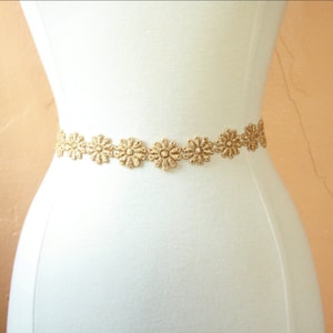 Flower Gold Bridal/bridesmaid Sash - Etsy
