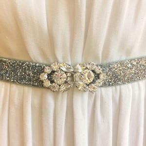 Sparkly Bridal Belt - Swarovski Crystal Clasp