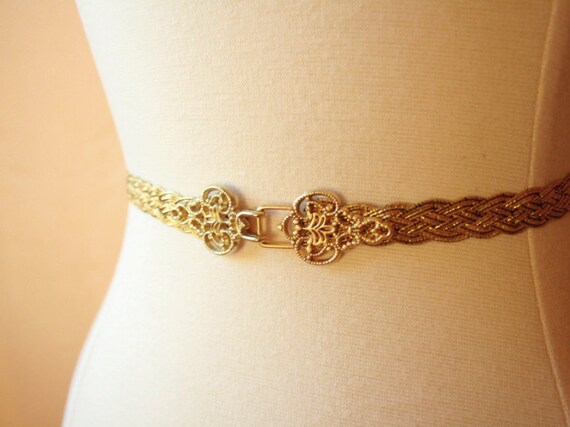 gold braided belt