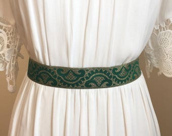 Green & Gold Embroidery Sash