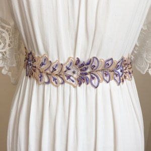 Purple Tulip Lace Sash