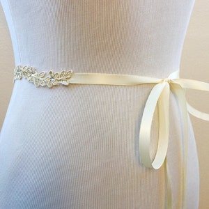 Delicate Flower Lace Bridal Sash image 3