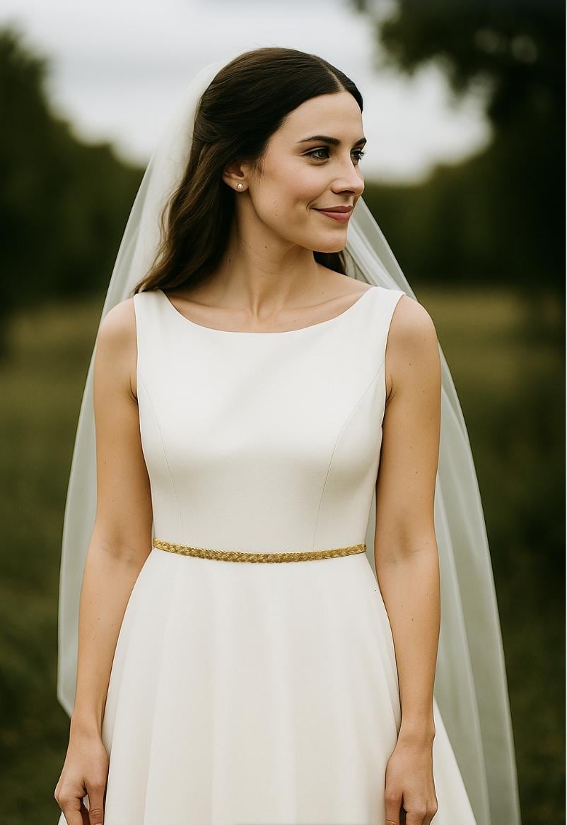 Gold Belt Bridesmaid Dress - Etsy
