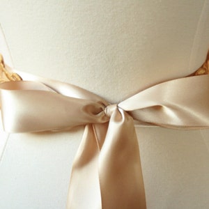 Wide Gold Lace Bridal Sash image 4