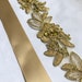 Gold Lace Flower Bridal Sash - Etsy