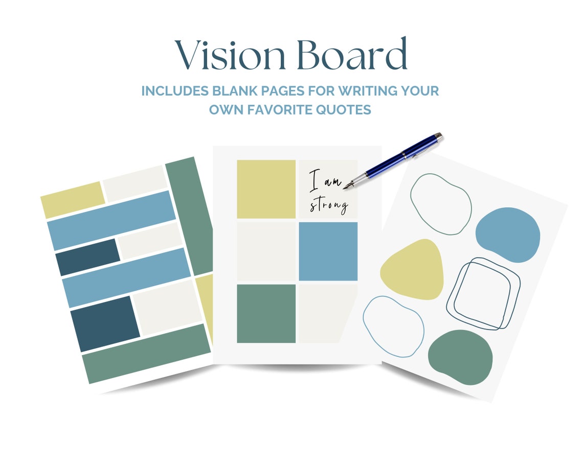 Vision Board Kit Digital Vision Board Mood Board Vision - Etsy